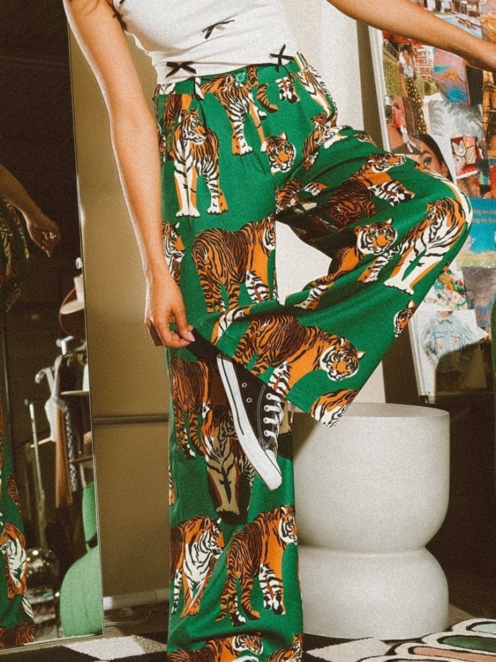 Never Taking These Off Trousers in Green Tiger Tales - Size XXL - Picture 2 of 4